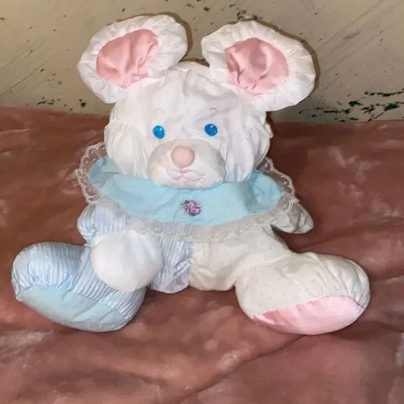 3 Rare PUFFALUMP Fisher Price Baby Bear Baby Mouse & Baby Doggie all w/ rattles - Picture 9 of 16